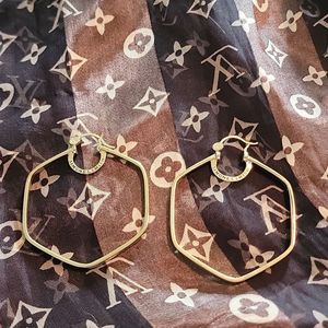 SIMONE I SMITH 18k Gold plated HOOPS AUTHENTIC LARGE (LL COOL J's WIFE)